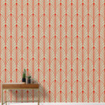 Art Deco Muster 04 - Dali's Red on Off-White Tapete<br><div class="desc">Art Deco Muster 04 - Dali's Red on Off-White</div>
