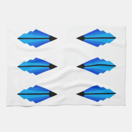 Art Deco Muster 3 in blau Geschirrtuch