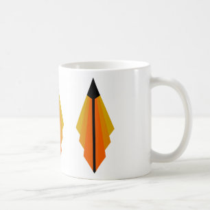 Art Deco Muster 3 in Orange Kaffeetasse