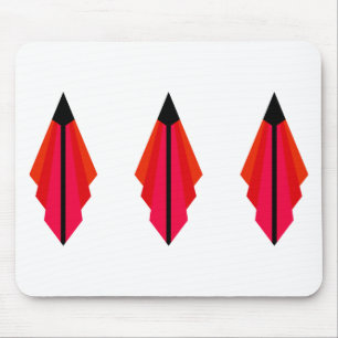 Art Deco Muster 3 in Rot Mousepad