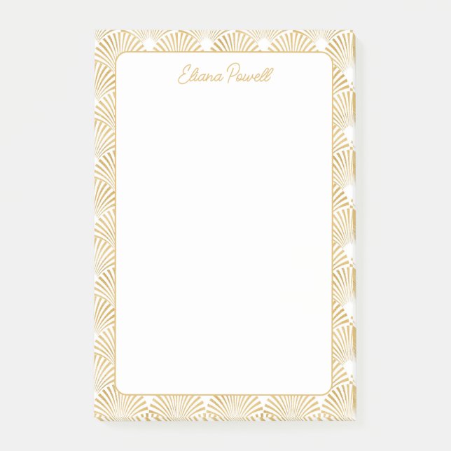 Art Deco Muster Elegante Gatsby Custom Stationery Post-it Klebezettel (Vorderseite)