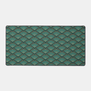 Art-Déco-Muster in aquamariner grüner Farbe Schreibtischunterlage
