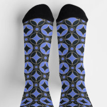 Art-Deco-Muster in Blau und Schwarz