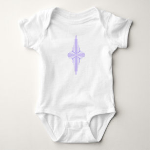 Art Deco Muster in Lilac Baby Strampler