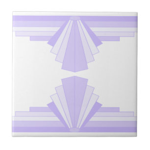 Art Deco Muster in Lilac Fliese
