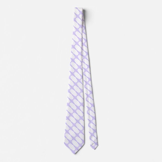 Art Deco Muster in Lilac Krawatte (Vorderseite)