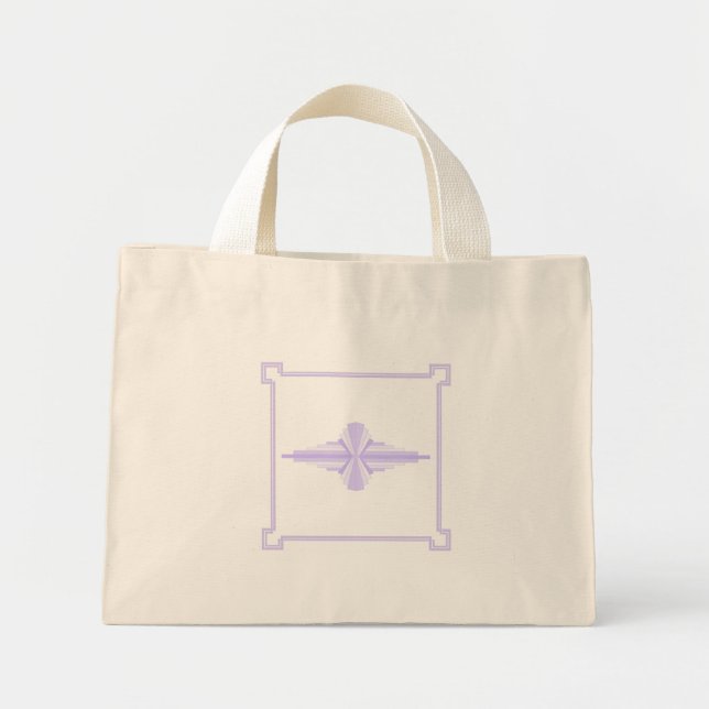 Art Deco Muster in Lilac Mini Stoffbeutel (Vorne)