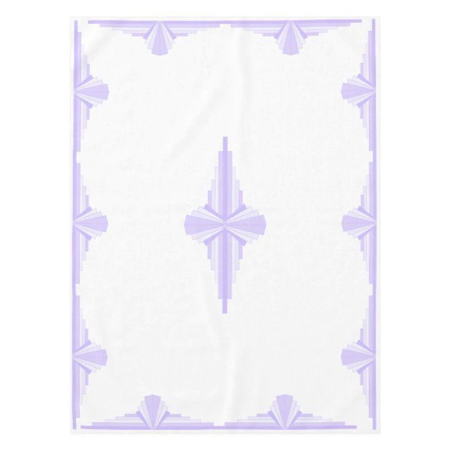 Art Deco Muster in Lilac Tischdecke (Vorderseite)