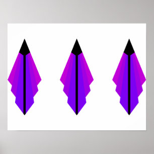 Art Deco Muster in Purples Poster