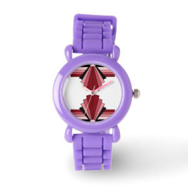 Art Deco Muster in Reds Armbanduhr