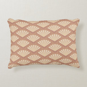 Art-Déco-Muster in Rose Dekokissen