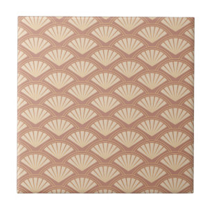 Art-Déco-Muster in Rose Fliese