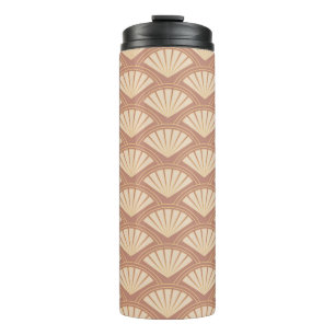 Art-Déco-Muster in Rose Thermosbecher