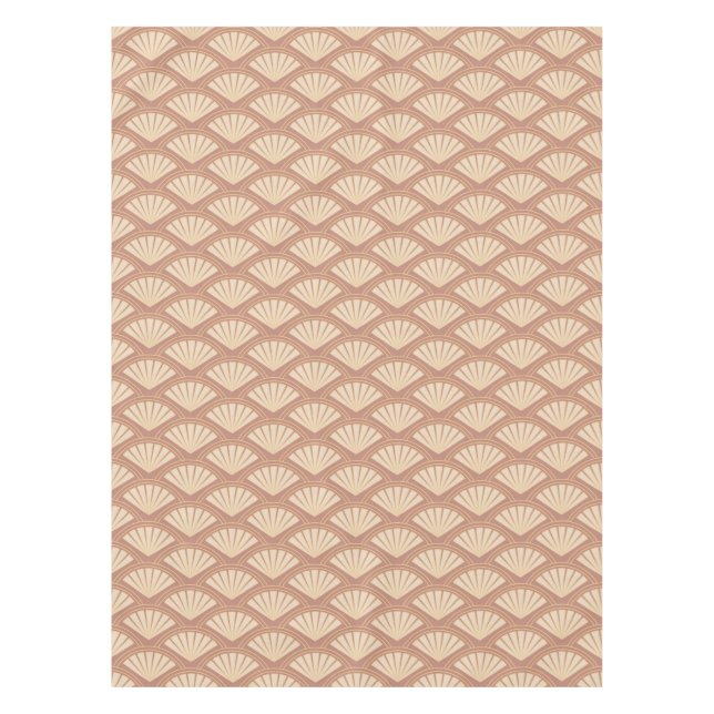 Art-Déco-Muster in Rose Tischdecke (Vorderseite)