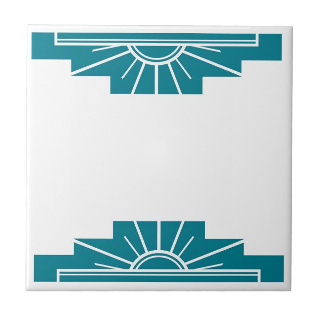 Art Deco Muster in Türk Fliese (Vorderseite)