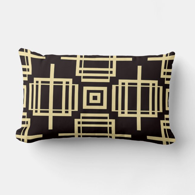 Art Deco Muster Minimalistisches geometrisches Des Lendenkissen (Vorderseite)