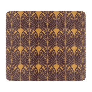 Art Deco-Muster mit fächerförmigen Motiven Schneidebrett