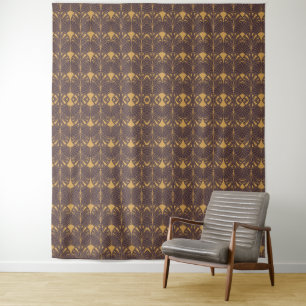 Art-Deco-Muster mit fächerförmigen Motiven Wandteppich
