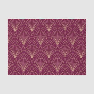 Art Deco-Muster mit goldenen geometrischen Fächerm Seidenpapier