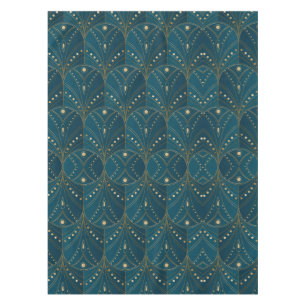 Art Deco-Muster mit goldenen geometrischen Formen Tischdecke