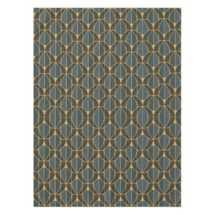 Art Deco-Muster mit goldenen geometrischen Formen Tischdecke