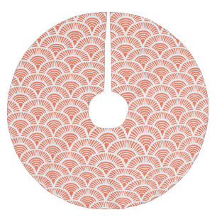 Art Deco Muster mit Skalenmotiven. Polyester Weihnachtsbaumdecke