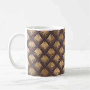Art Deco Muster. Nahtloser goldener Hintergrund. M Kaffeetasse