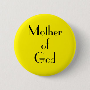 Art Deco Mutter Gottes Text Typografie Button