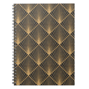 Art Deco Nahtlose geometrische Muster. Elegant Wal Notizblock