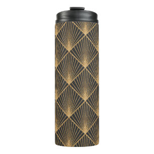 Art Deco Nahtlose geometrische Muster. Elegant Wal Thermosbecher