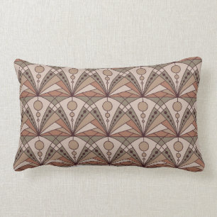 Art Deco (natürliche Terracotta-Farbtöne) Lendenkissen