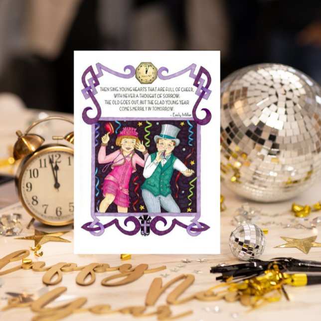 Art Deco New Year's Card Feiertagskarte (Von Creator hochgeladen)