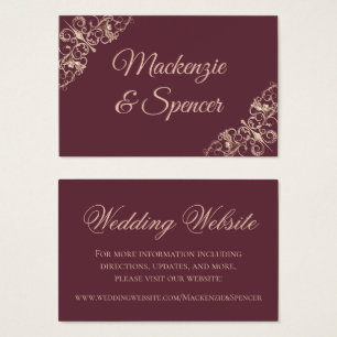 Art Deco Nouveau Burgundy Blush Wedding Website