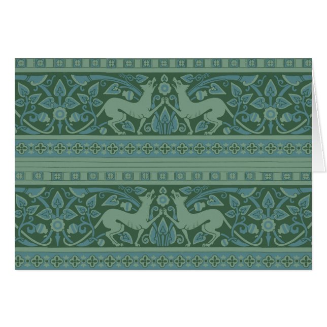 Art Déco Nouveau Chien Nature Motif animal (Devant horizontal)