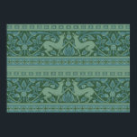 Art Deco Nouveau Dog Nature Botanical Antique Poster<br><div class="desc">Art Nouveau - animals - This swirling rich blue art nouveau dog botanical pattern is an antique pattern based on mid-1800s designer's William Burges wallpaper frieze.</div>