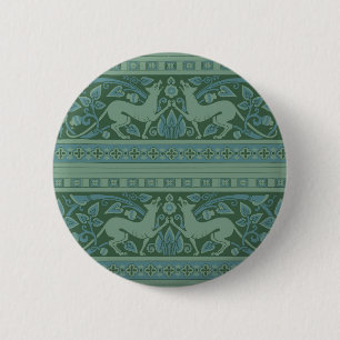 Art Deco Nouveau Hund Natur Botanisch Antik Button