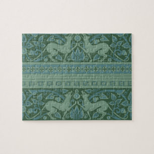 Art Deco Nouveau Hund Natur Tier Muster