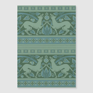 Art Deco Nouveau Hund Natur Tier Muster Magnetkarte