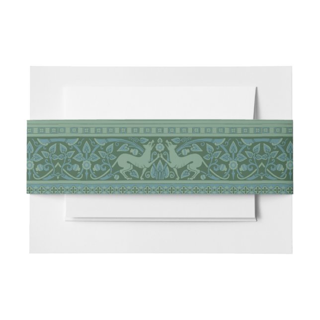 Art Deco Nouveau Hund Natur Tiermuster Einladungsbanderole (Vorderseite Beispiel)