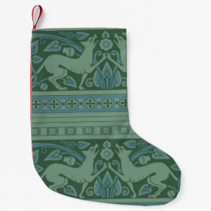 Art Deco Nouveau Hund Natur Tiermuster Kleiner Weihnachtsstrumpf