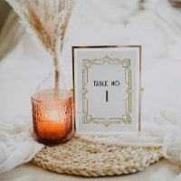 Art Deco Old Hollywood 1920er Tischnummer