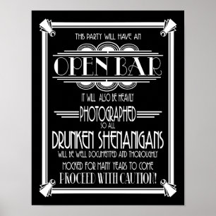 Art Déco Open Bar blanc B/G changement de couleur