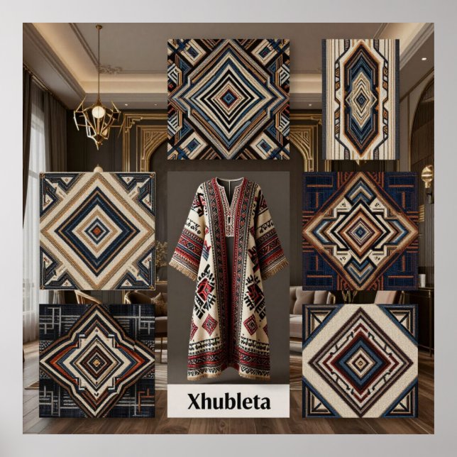 Art Deco Opulence Geometric Patterns I HER_XHU_001 Poster (Vorne)