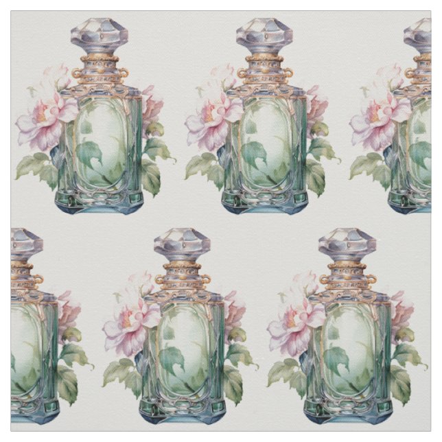 Art Deco Opulence Parfüm Flasche Grün Stoff (Muster)