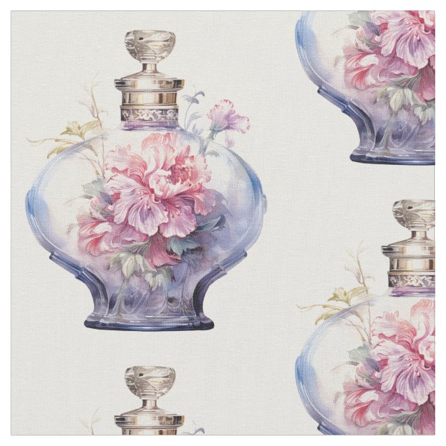 Art Deco Opulence Parfüm Flasche pink Stoff (Nahaufnahme)