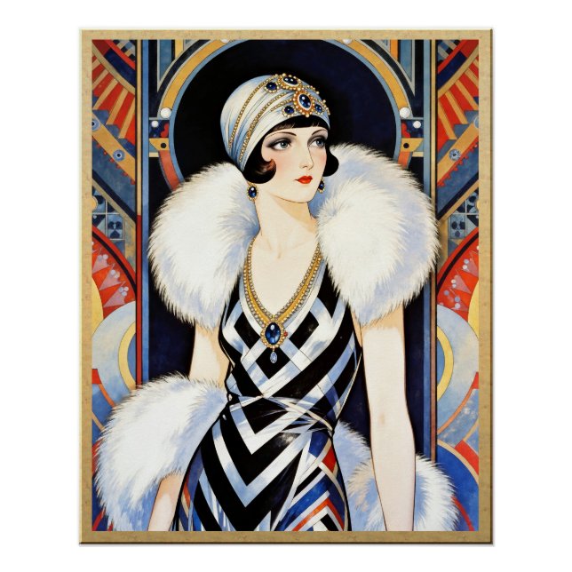 Art Deco Opulenz Poster (Vorderseite)