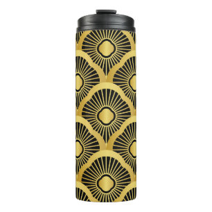 Art Deco Ornament: Nahtloses Vintages Muster Thermosbecher