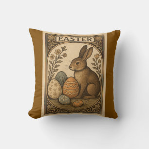 Art Deco Oster - Elegante Bunnies & geometrische E Kissen