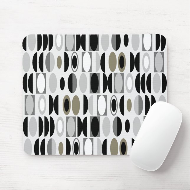 Art Deco Ovals Mousepad (Mit Mouse)