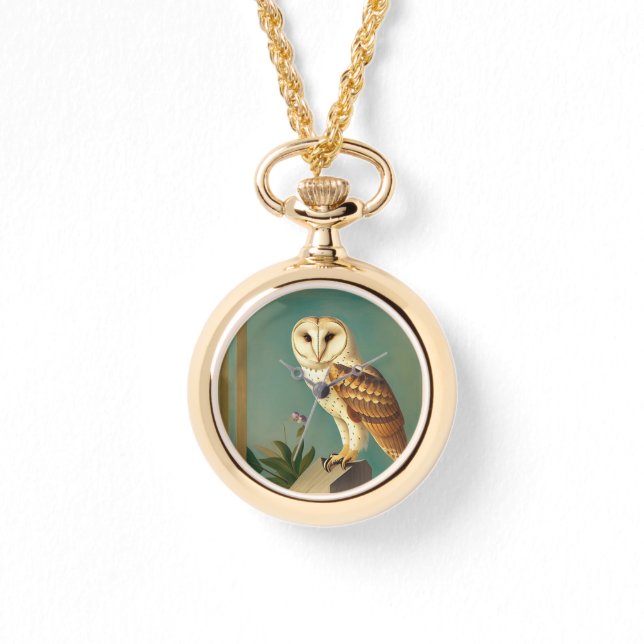 Art Deco Owl eWatch Armbanduhr (Vorderseite)